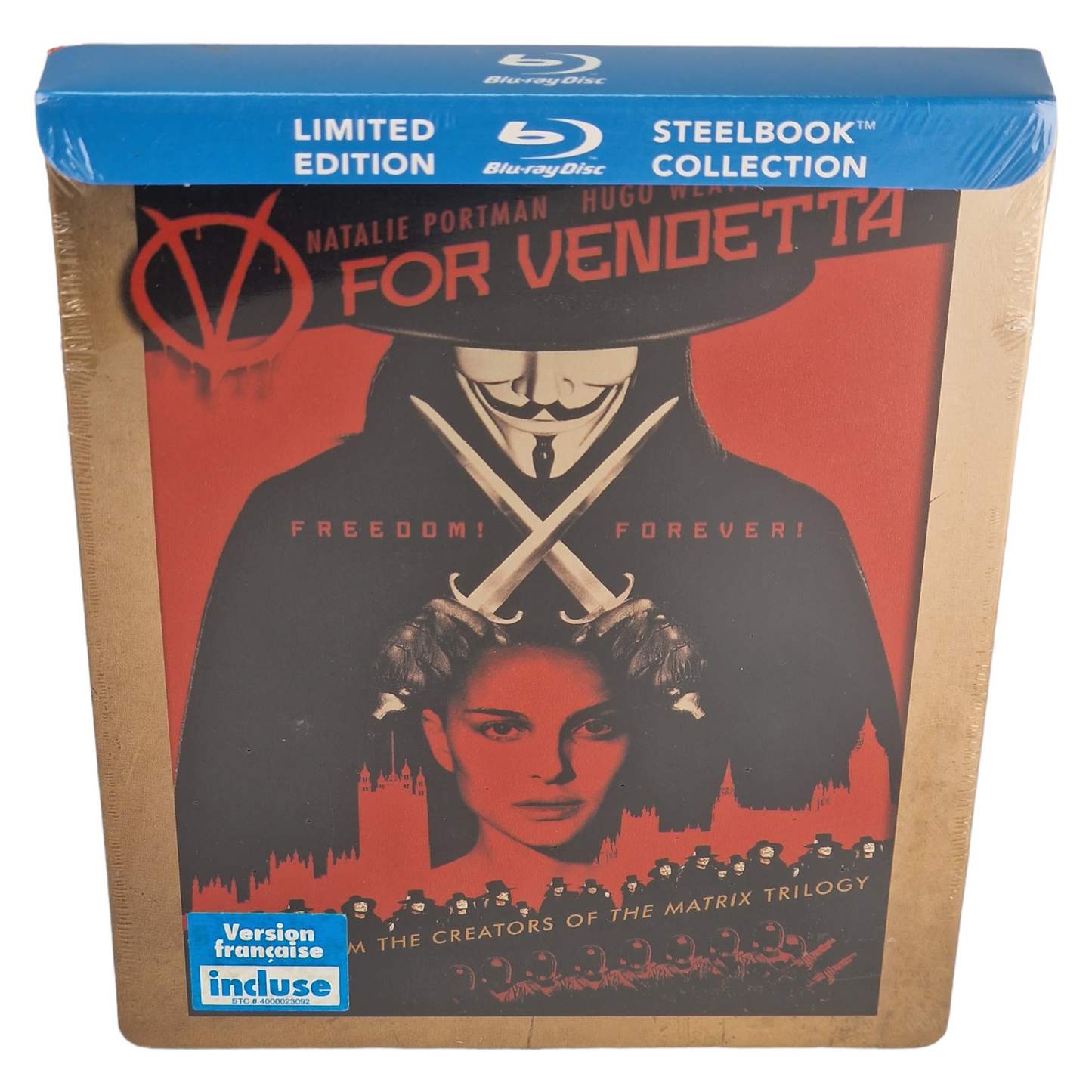 V for Vendetta Blu-ray SteelBook Édition Limitée Natalie Portman Zone Libre[-18]
