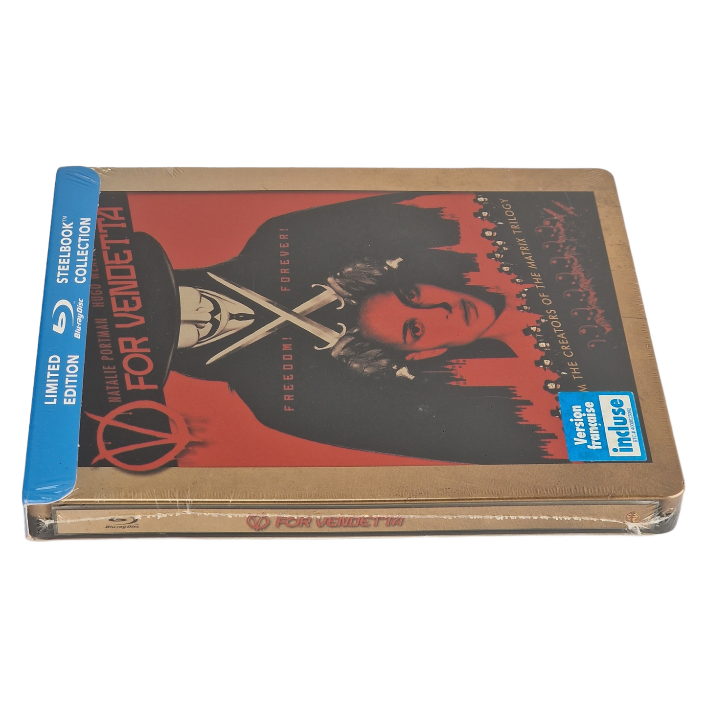 V for Vendetta Blu-ray SteelBook Édition Limitée Natalie Portman Zone Libre[-18]