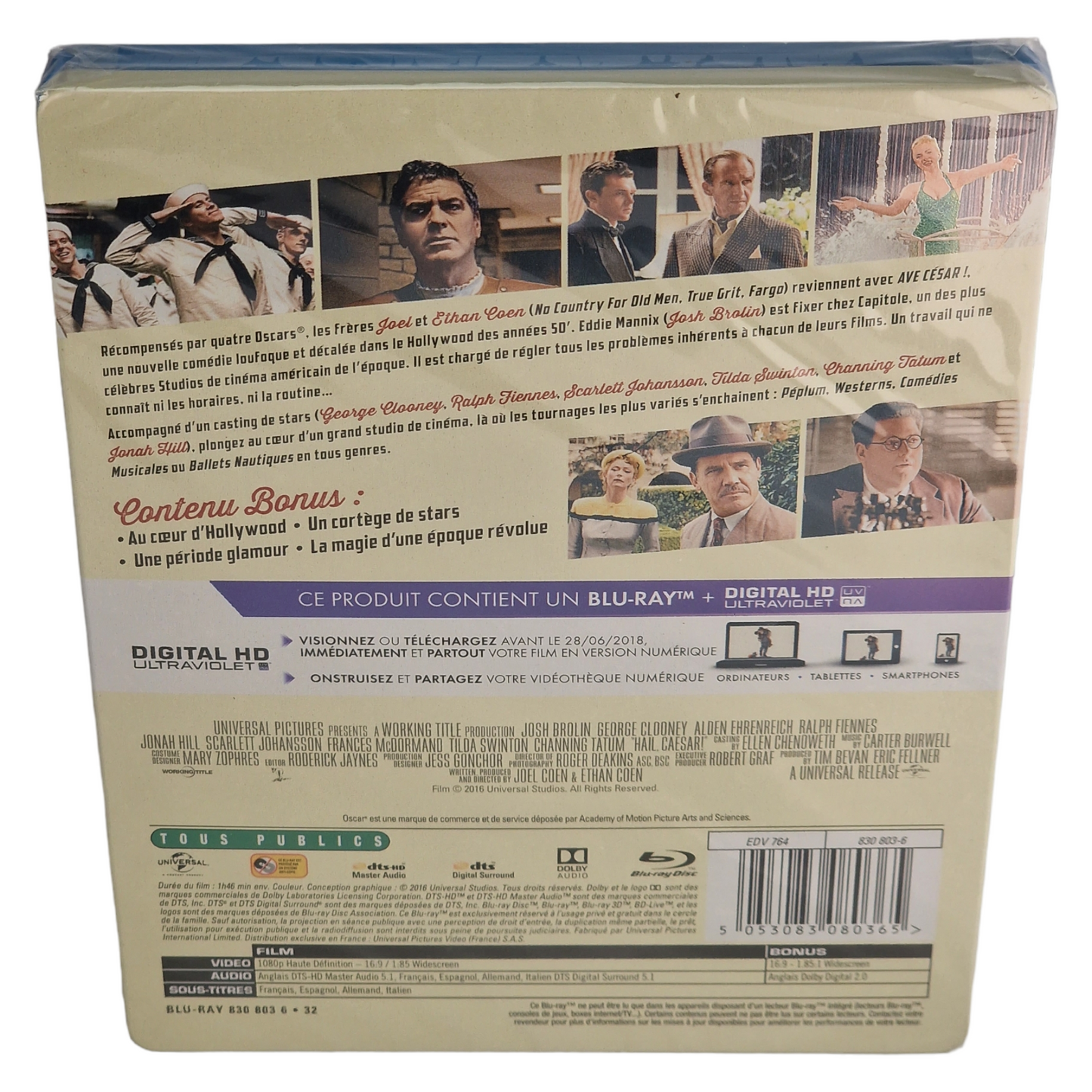 Ave, César !  Blu-ray SteelBook  Fnac Exclusif 2016  Ethan , Joel Coen Region B