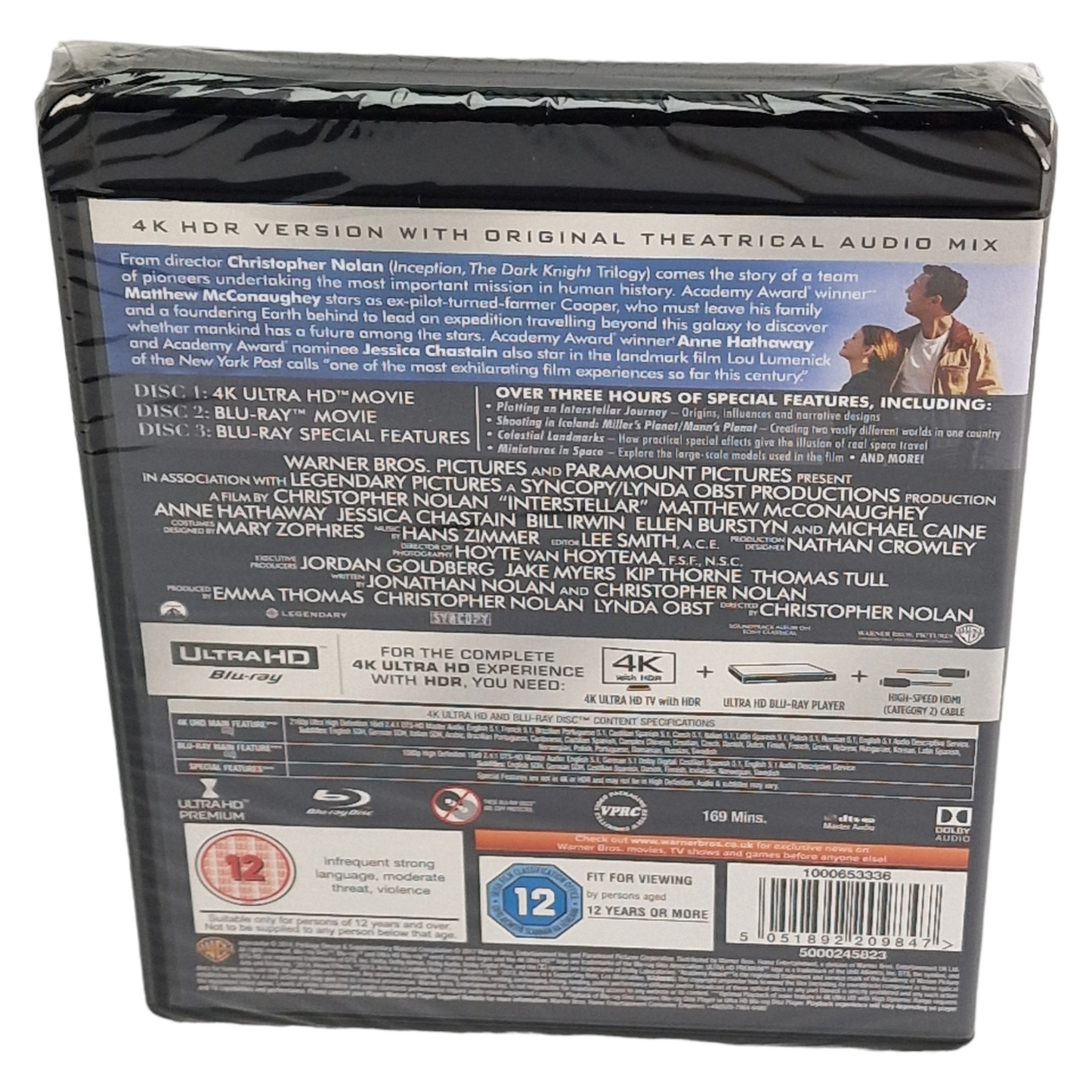 Interstellar , 4K Ultra HD + Blu-ray VF [Royaume-Uni] [Import] Région libre