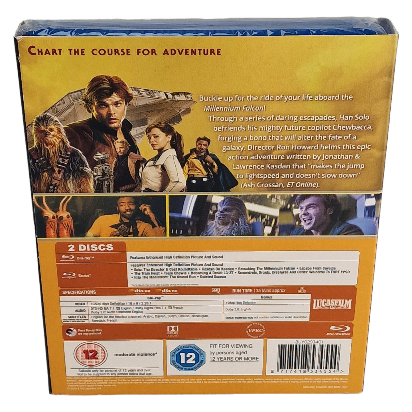 Solo: A Star Wars Story Blu-ray VF[UK Import]