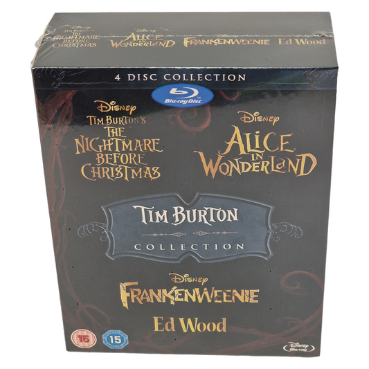 Collection Tim Burton  X 4 films Blu-ray VO UK Import 2K  : Région B