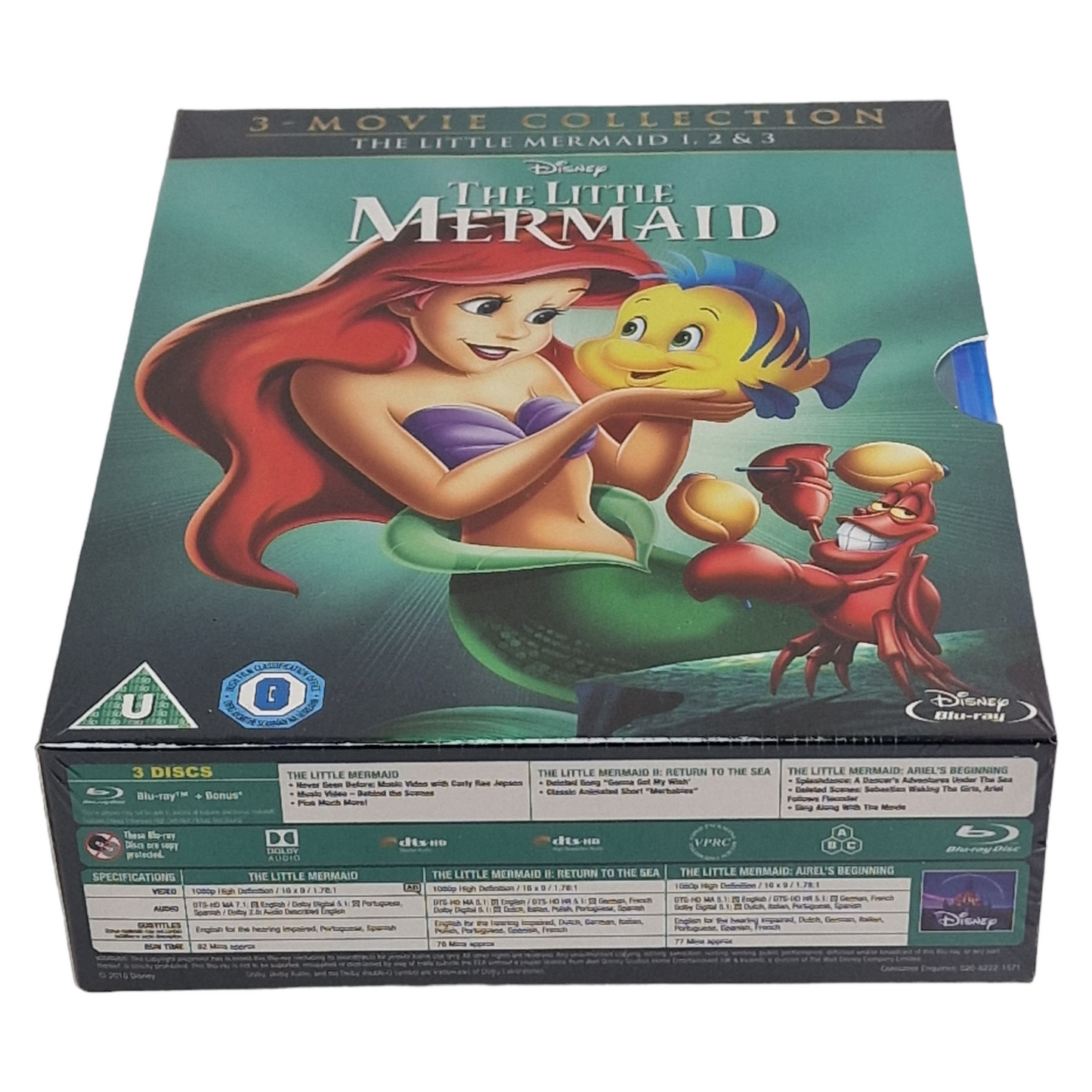 La Petite Sirène : Collection de 3 films Blu-ray [UK Import] 2K Region free VO