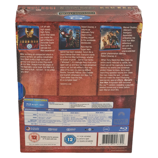 Iron Man - Trilogie (2008-2013) - Coffret Blu-ray - Zone B - vue 3
