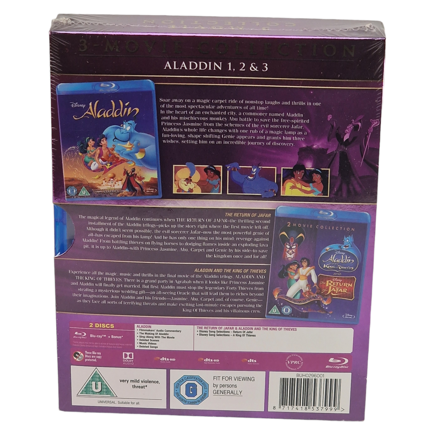 Aladdin : 3 films Collection Blu-ray	 [UK Import]  [Region Free] Version Originale