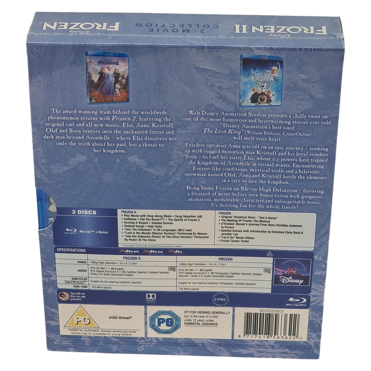 La Reine des neiges [Frozen] 2 films Blu-ray [UK Import] Version Originale