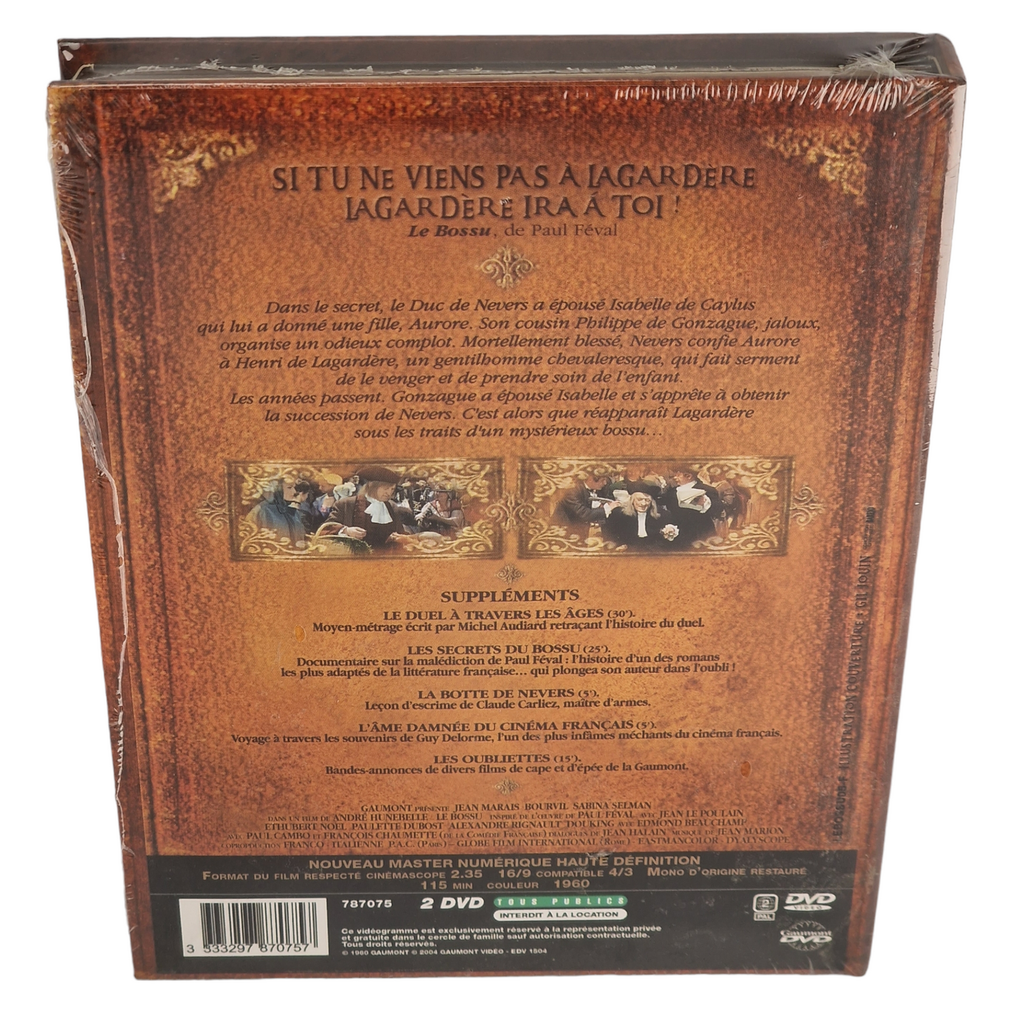Le Bossu  André Hunebelle   DVD  édition Limitée France Region B   2005 Neuf