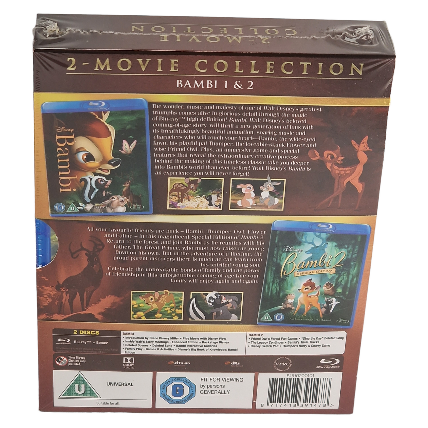 Bambi / Bambi II , Disney Blu-ray 2 films | 1942-2006 | [UK Import] VF