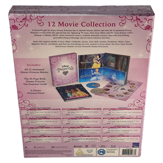 Disney Princesses - Collection 12 films (1937-2016) - Coffret Blu-ray - Zone B - vue 3