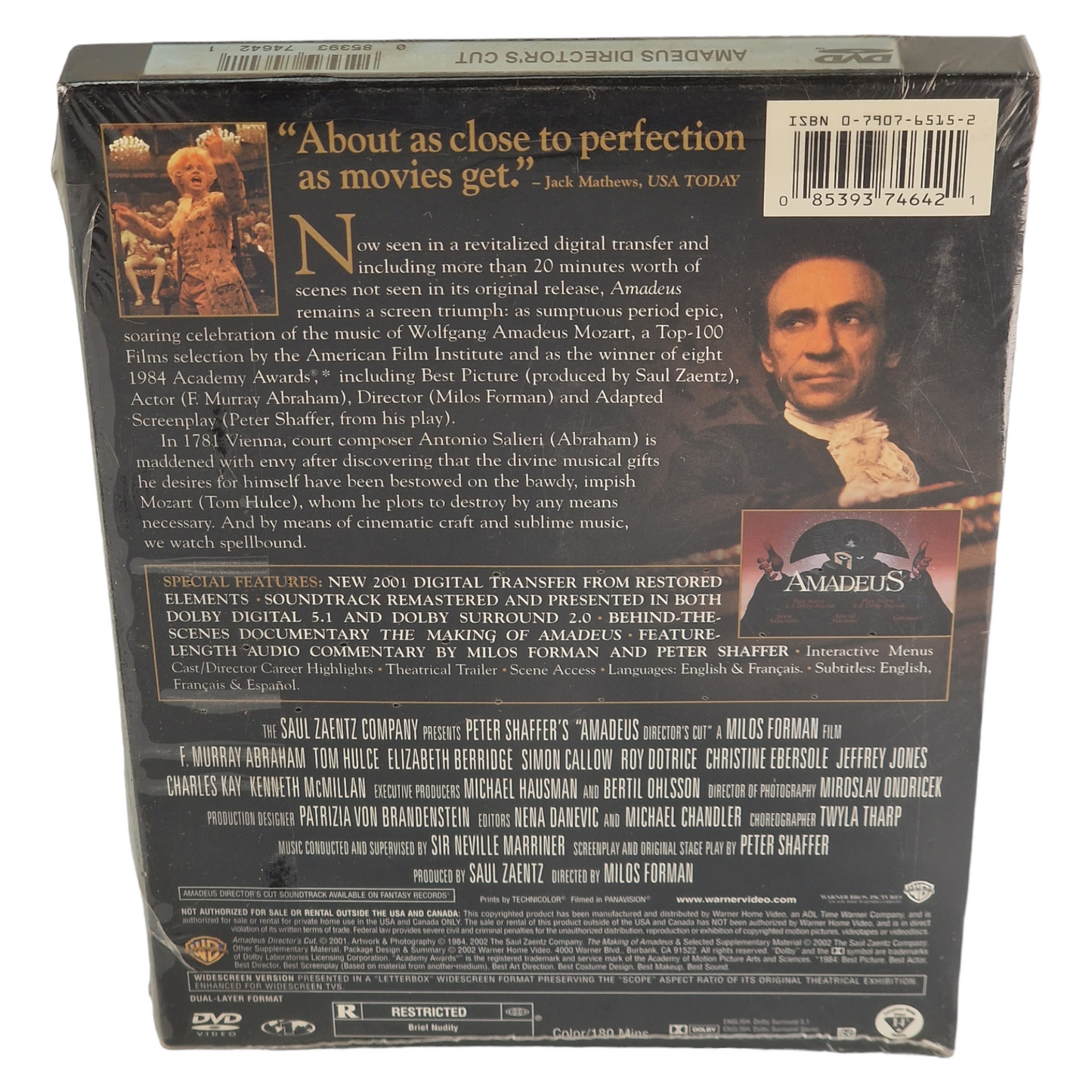 Amadeus DVD Director's Cut / Édition spéciale 2 disques VF  ___ US Import  Région 1 __2002 Neuf
