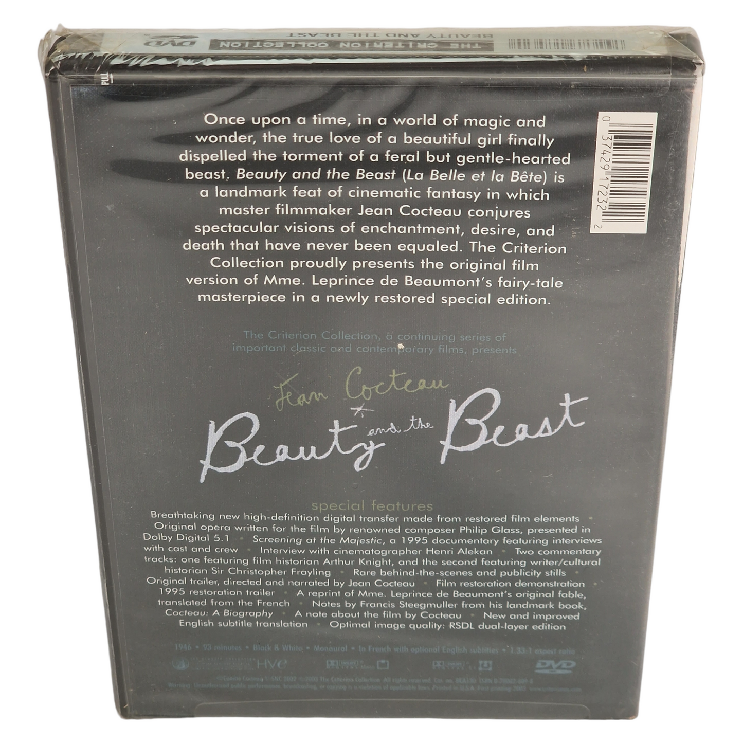 La belle et la bête 1946 DVD  Beauty and the Beast VF Criterion US Import  Région 1   Neuf
