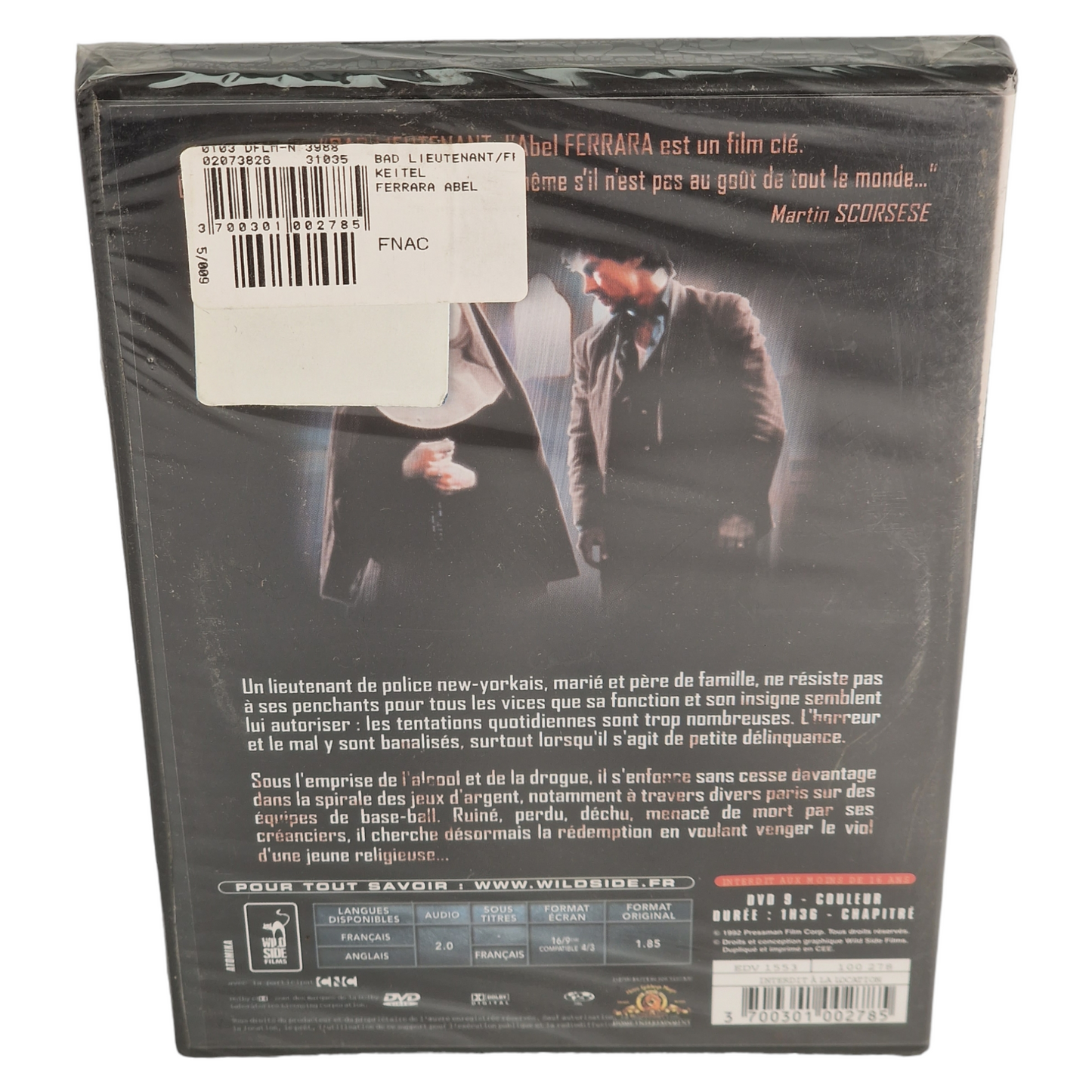 Bad Lieutenant Harvey Keitel 1992 DVD france VF Region 2_____2005
