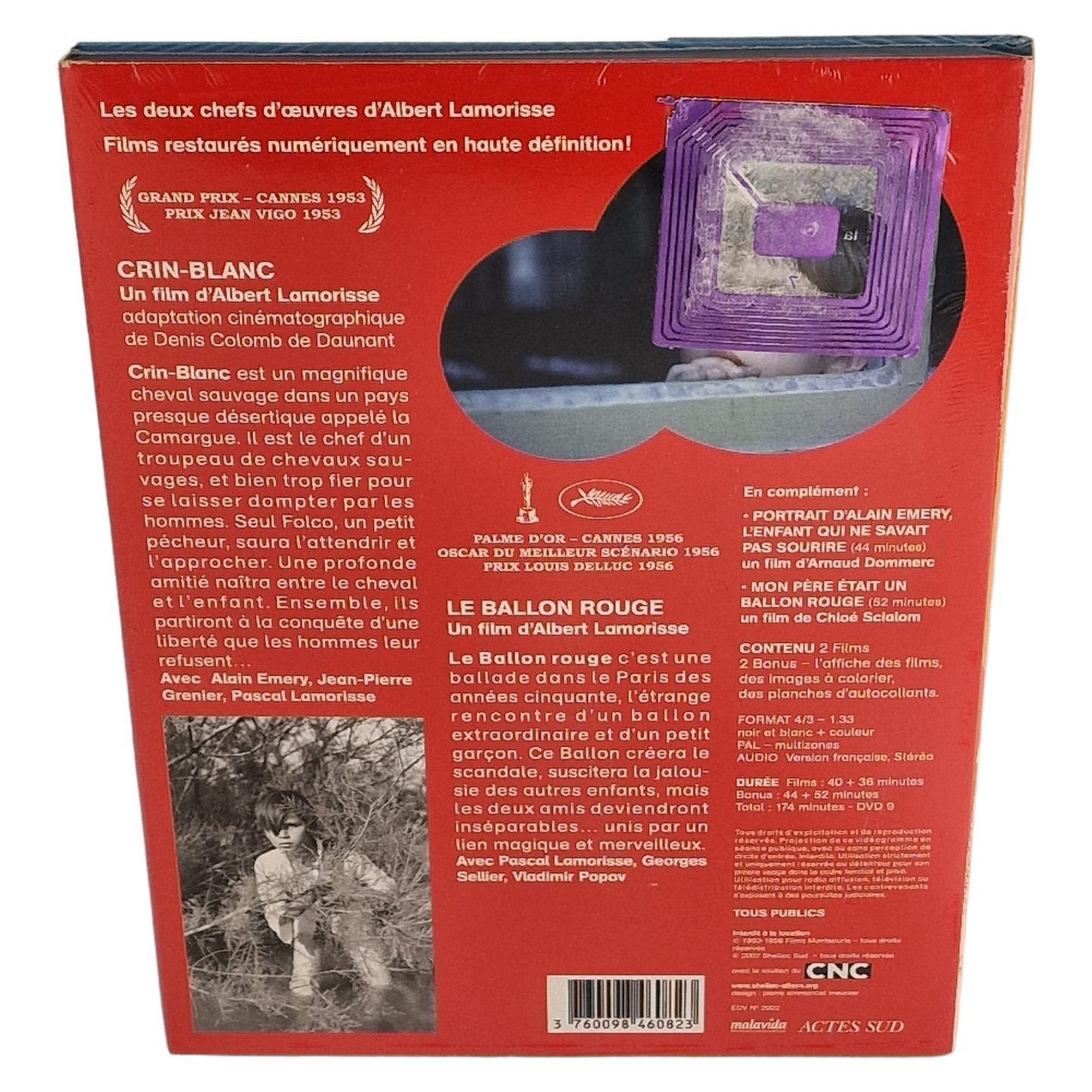 Albert Lamorisse : Le Ballon Rouge / Crin Blanc DigiPack DVD france VF Region 2_____2008