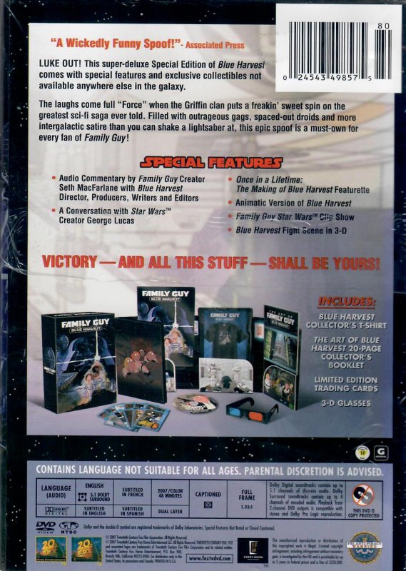 Family Guy: Blue Harvest Special Edition / DVD + Digital US import 2008 Zone 1